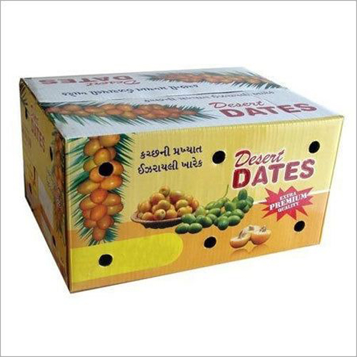 Kutch Date Packaging Box - Paper Material, Custom Sizes, Multicolor , High Durability & Moisture Resistance