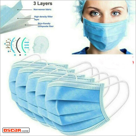 3 Layer Mask - Non Woven Material, Blue Color | Unisex Face Protection