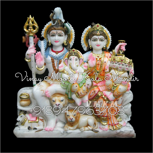Marble Shiv Parivar Statue