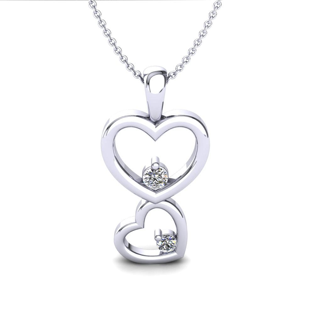 Sterling Silver Solitaire Pendant - 92.5 Sterling Silver With High Polish Rhodium Plating, Cubic Zirconia Stone | Elegant Jewelry For Women, Perfect For Parties And Gifts