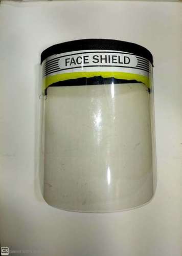 Face Shield - Transparent Pvc 12x8.5 Inches | Non-woven Fabric Covered Padded Band, Multiple Use For Adults, Women, Men, White Color