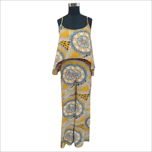 Poly Crepe Printed Jumpsuit