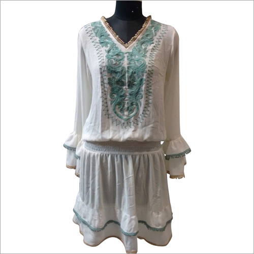 Cotton Voile With Lace Tunic