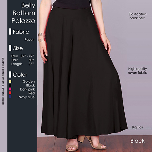 इंडियन ब्लैक बेली बॉटम प्लाज़ो