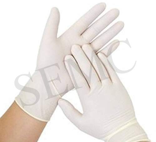 Surgical White Gloves - Latex Material, Examination Application, Comfortable Fit, Durable Design, Suitable For Hands And Various Tasks