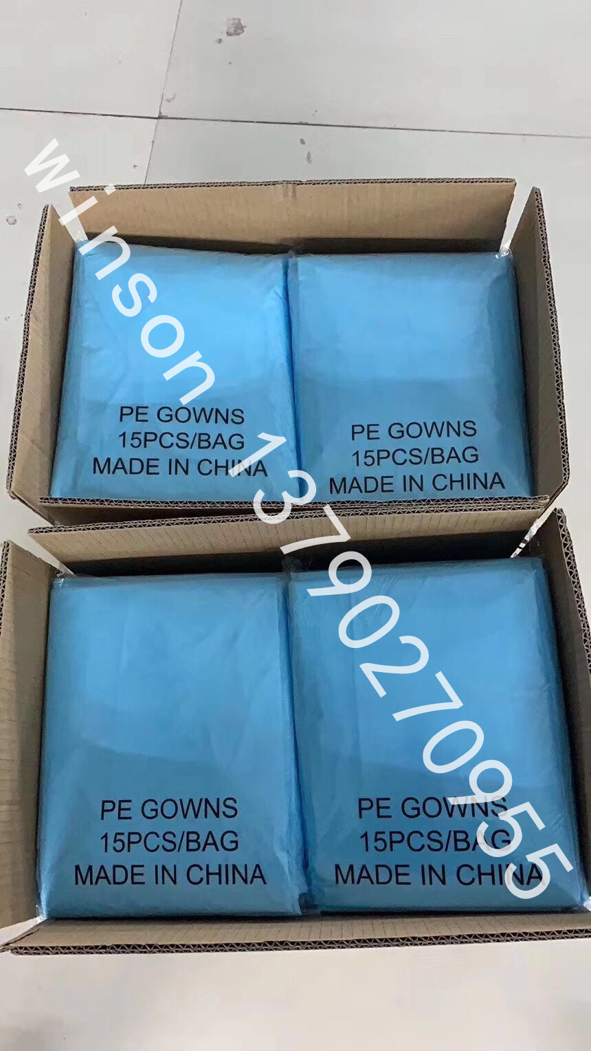 Blue Clear Cpe Disposable Coveralls