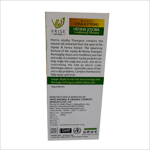 Vrise Natural Henna Jojoba Conditioning Hair Shampoo