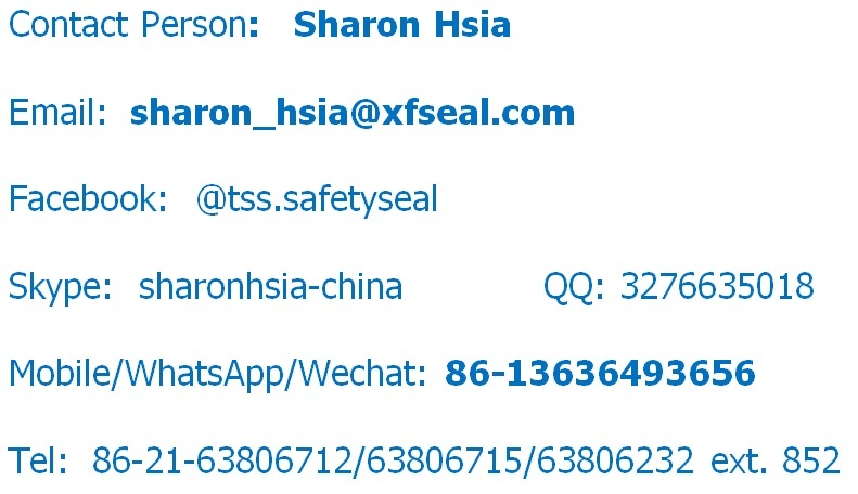Abs+pc+steel High Quality Bolt Seal Iso 17712 Certified High Security Container Seal Model No. New Tss-bst01 (Xfseal)