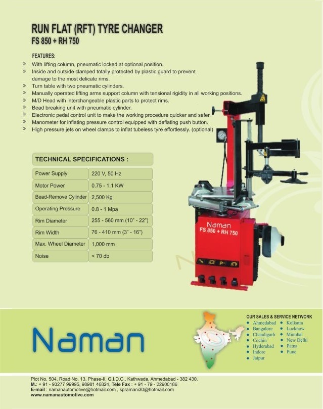 Electric Tyre Changer - Motor Power: 220 V
