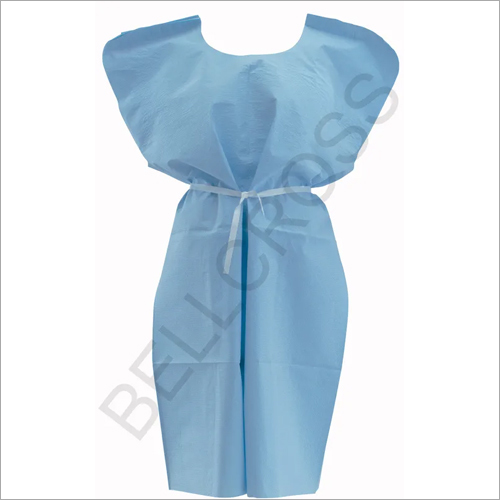 Wrap Around Surgical Gown - Non-Woven Fabric, Multiple Sizes, Light Blue | Durable, Eco-Friendly, Comfortable, Lightweight, Soft, Half Sleeve, Round Neck