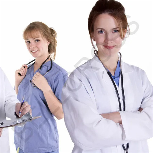 Disposable Doctor Gown - Non Woven, Free Size, White | Durable, Eco-Friendly, Comfortable, Reusable