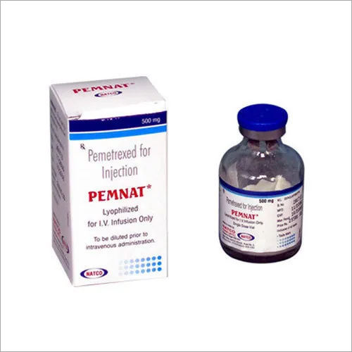 Pemetrexed Injection - 100/500 MG Vial | Chemotherapy Solution for Lung Cancer, WHO-GMP Certified, Private Labeling Available