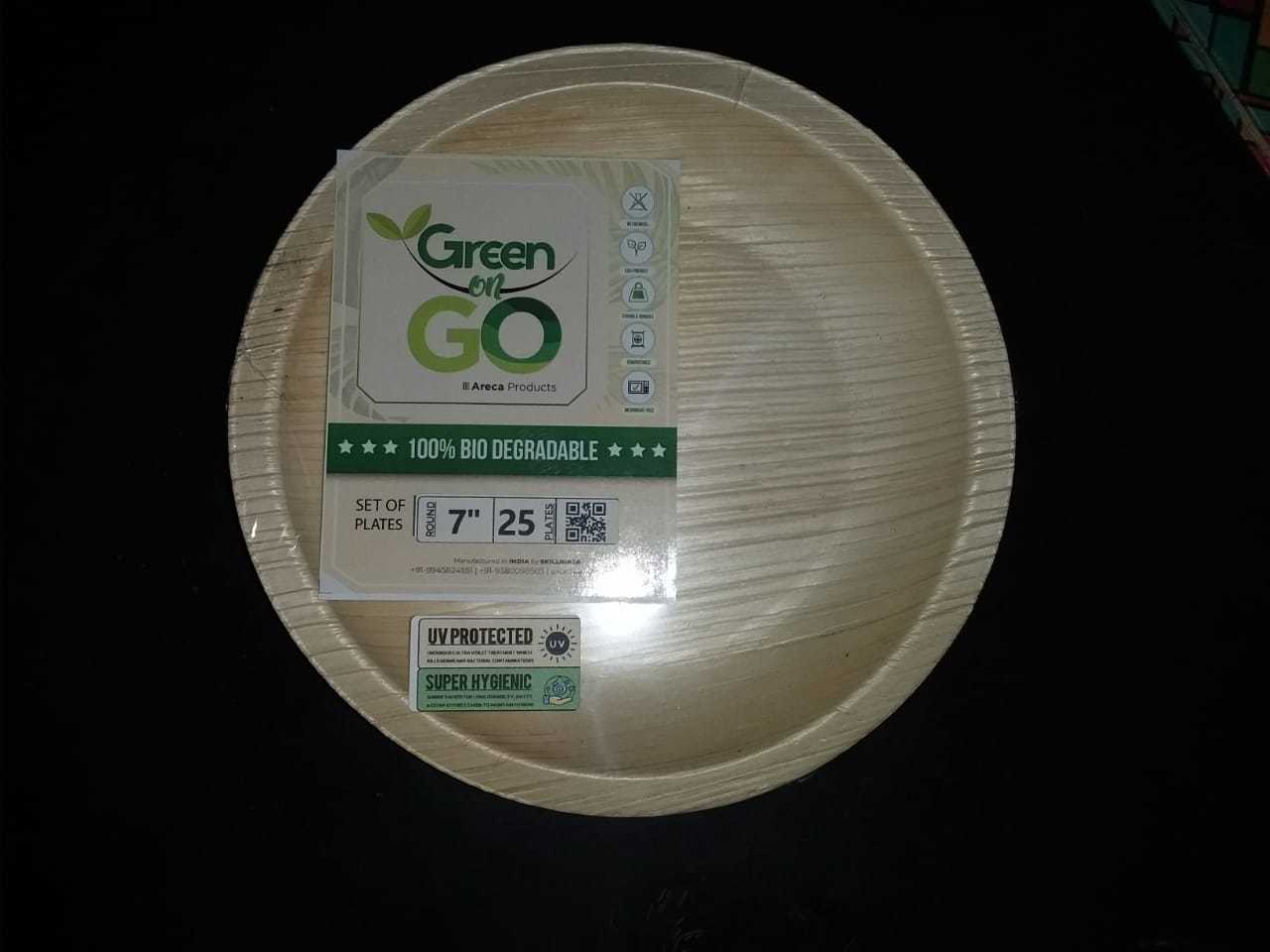 7 Inch Round Shallow Areca Plate Application: Event