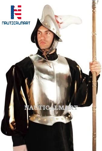 Steel Nauticalmart 18 Gauge Spanish Breastplate Medieval Armor Metallic One Size