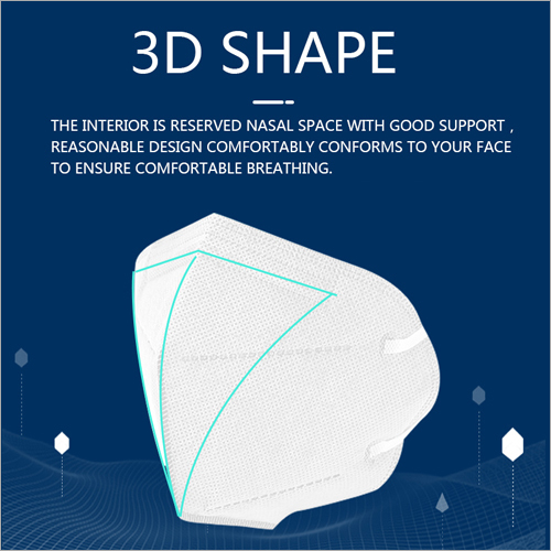 White 3d Shape Face Mask