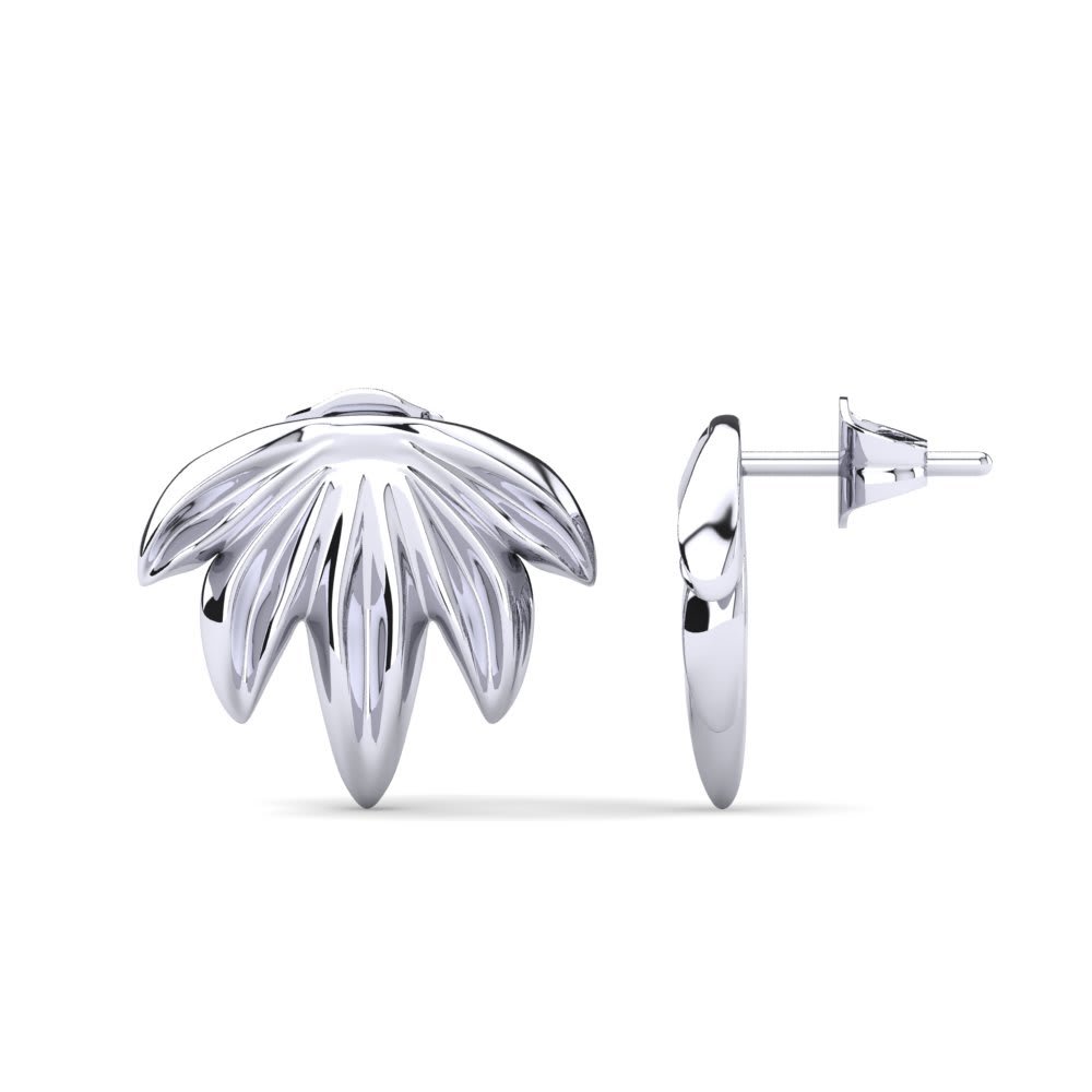 Sterling Silver Plain Earrings Gender: Women