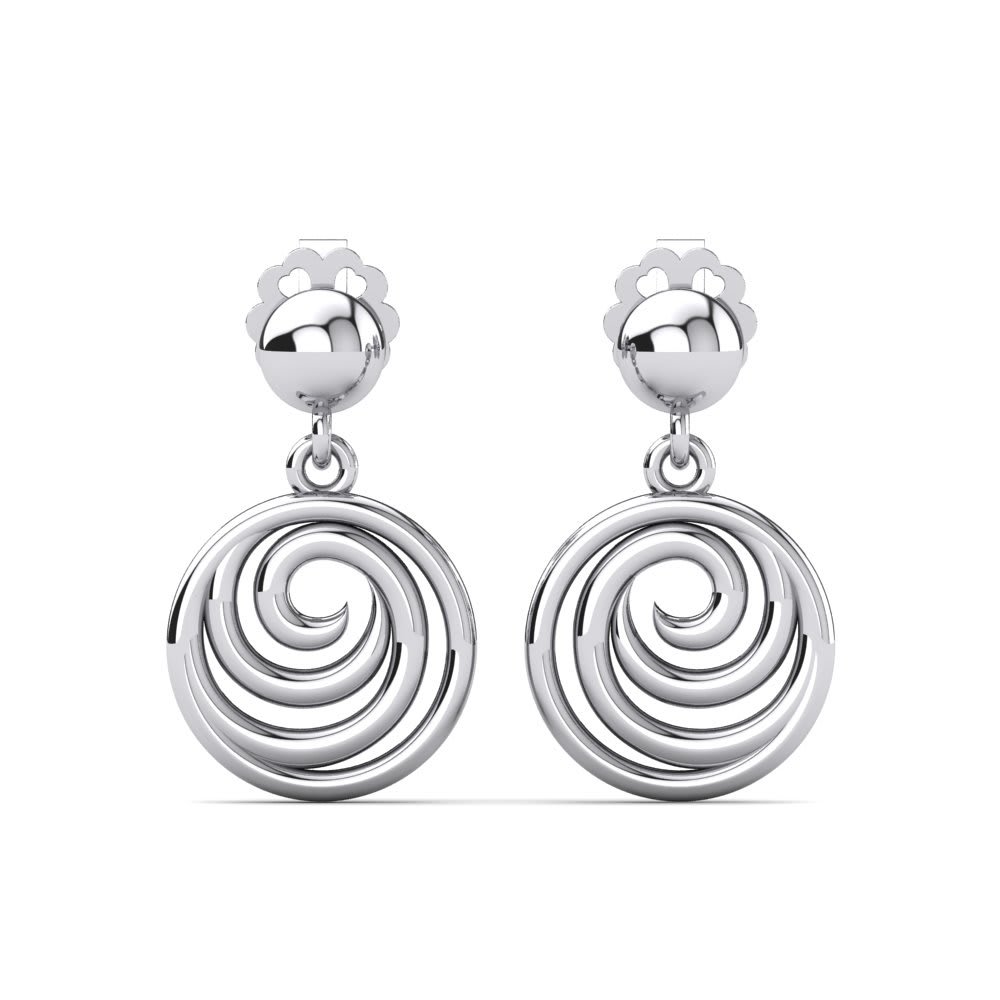 Sterling Silver Plain Earrings Gender: Women