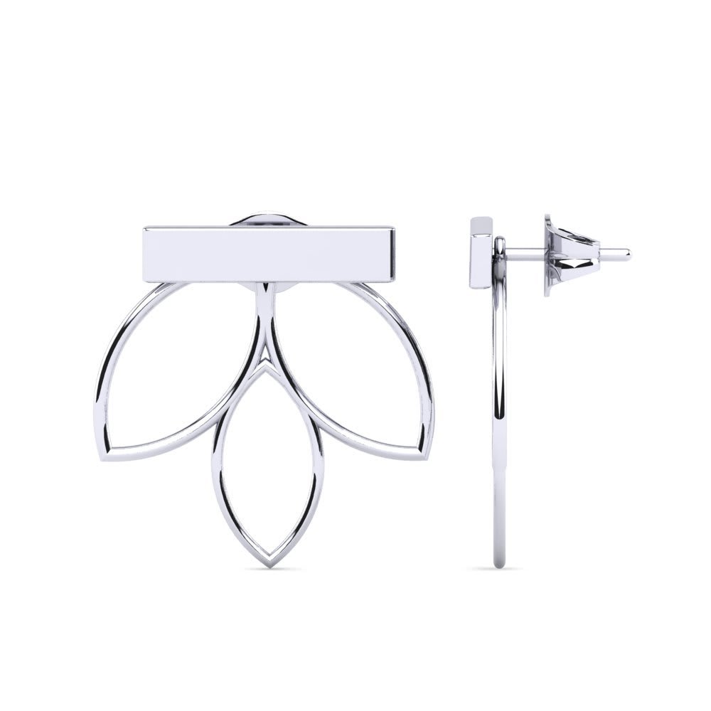 Silver Plain Earrings Gender: Women