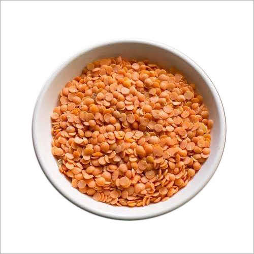 Split Masoor Dal - Organic Whole Split, Medium Grain Size, Orange Color, 1% Admixture, 0.5% Broken, 12% Moisture, 99% Purity, Sun Dried, 1-Year Shelf Life