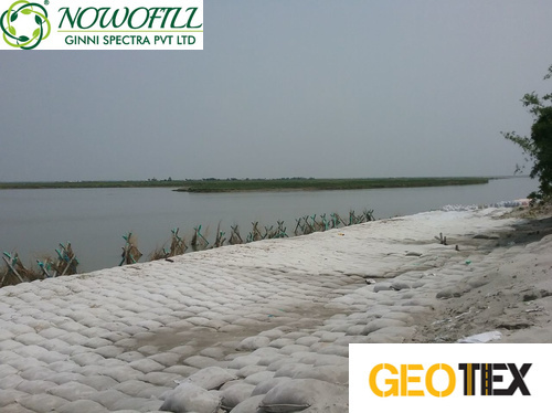 Geo Bags - Polyester Non Woven Geotextile Fabric | White Plain Soft Roll For Versatile Geo Textile Applications