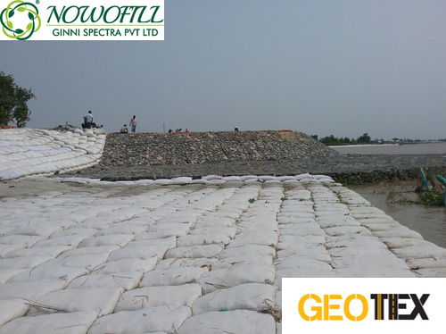 Geo Bags - Polyester Non Woven Geotextile Fabric | White Plain Soft Roll For Versatile Geo Textile Applications