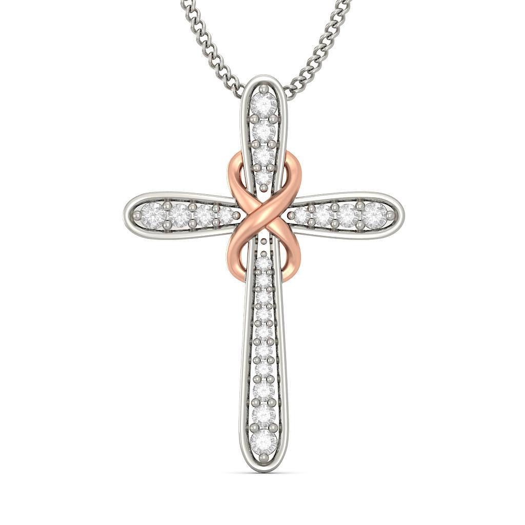 Sterling Silver Pendant Necklace - 92.5% Sterling Silver With High Polish Rhodium Plating | Cubic Zirconia And Swarovski Zirconia, Heart, Cross, And Solitaire Designs For Women, Perfect For Gifts And Parties