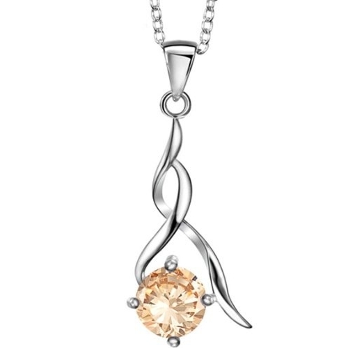 Sterling Silver Pendant Necklace - 92.5% Sterling Silver With High Polish Rhodium Plating | Cubic Zirconia And Swarovski Zirconia, Heart, Cross, And Solitaire Designs For Women, Perfect For Gifts And Parties