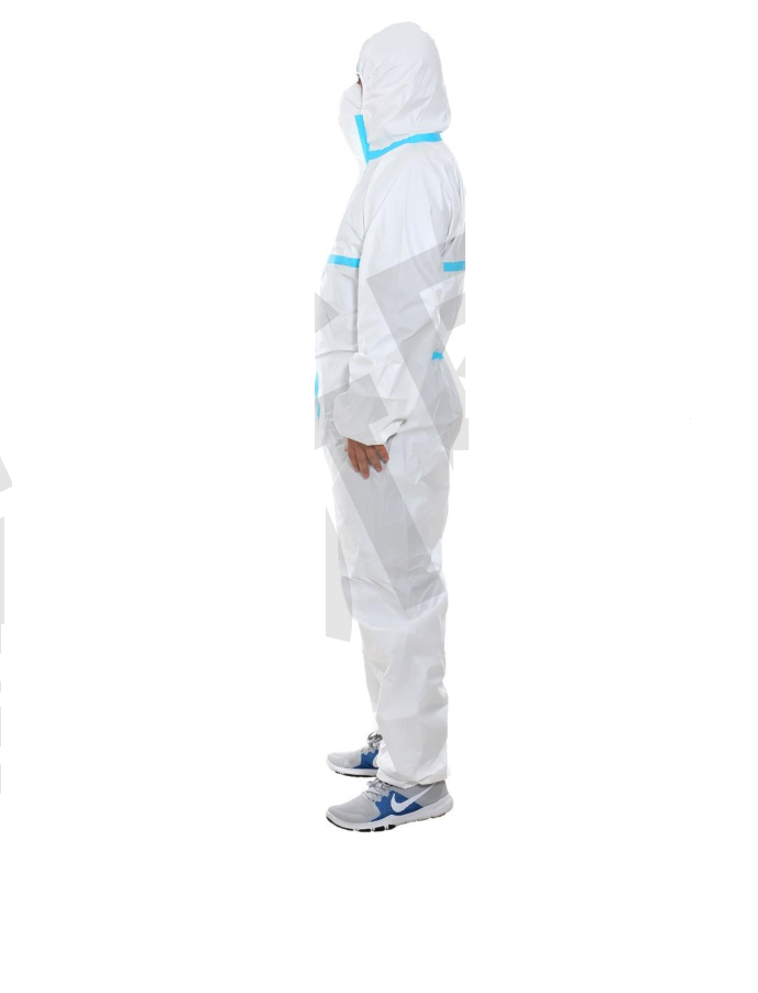 Protective Clothing - Pp+pe Material, One-piece Structure, Non-sterile, Blood Penetration Level 2, Fluid Barrier, High Protection, Disposable For Medical Use