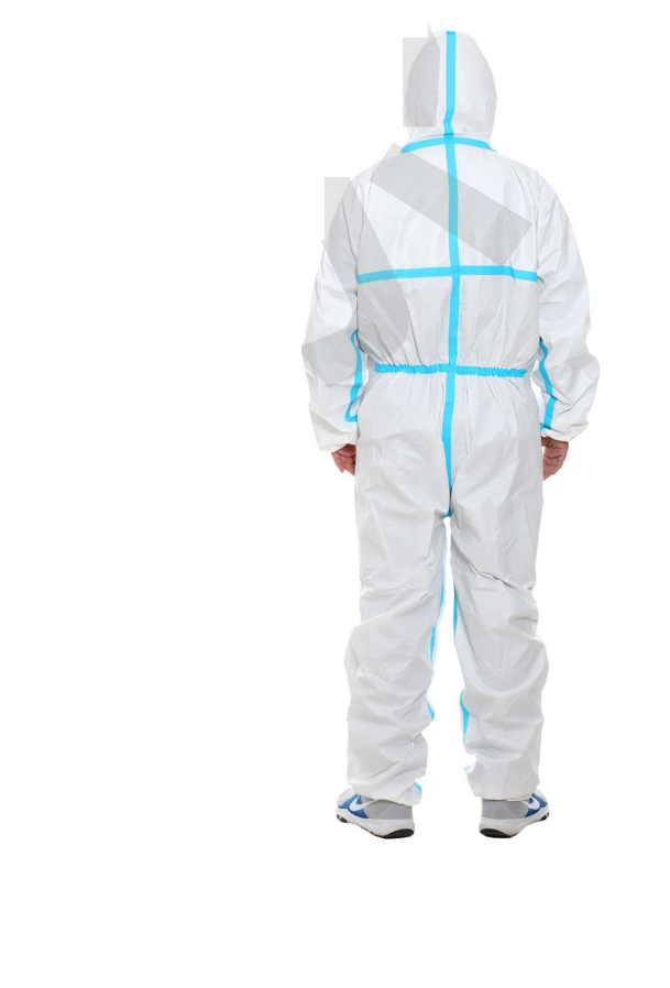 Protective Clothing - Pp+pe Material, One-piece Structure, Non-sterile, Blood Penetration Level 2, Fluid Barrier, High Protection, Disposable For Medical Use