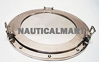 Nauticalmart एल्युमीनियम 17&quot; क्रोम पोर्थोल मिरर