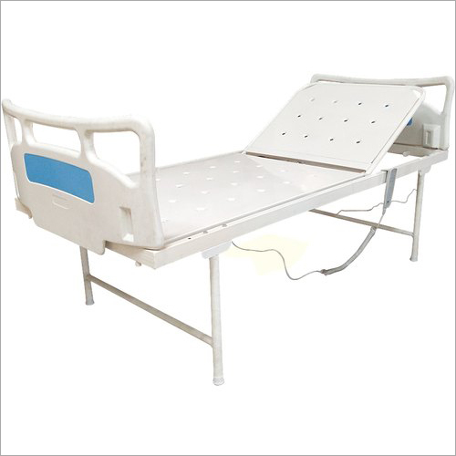 Electric Semi Fowler Bed - Steel, 90 x 200 x 50 cm , White Color, 150 kg Weight Capacity, DC Motor with Wired Control Panel, 1 Year Warranty