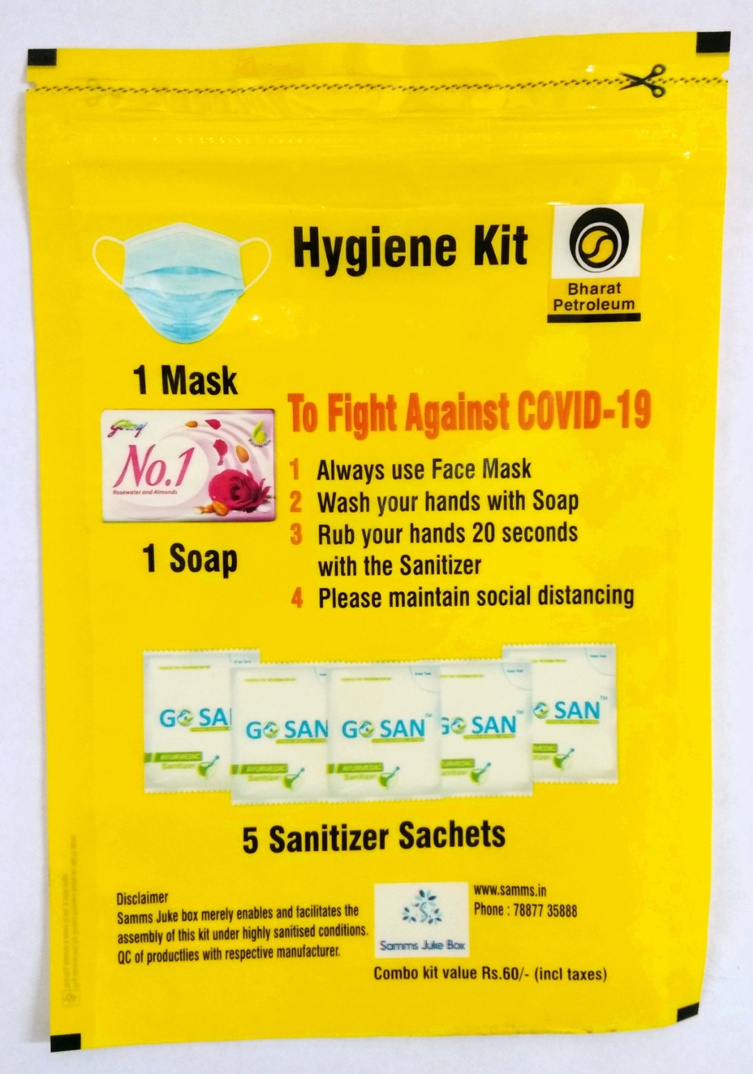 Hygiene Kit Packing Pouch
