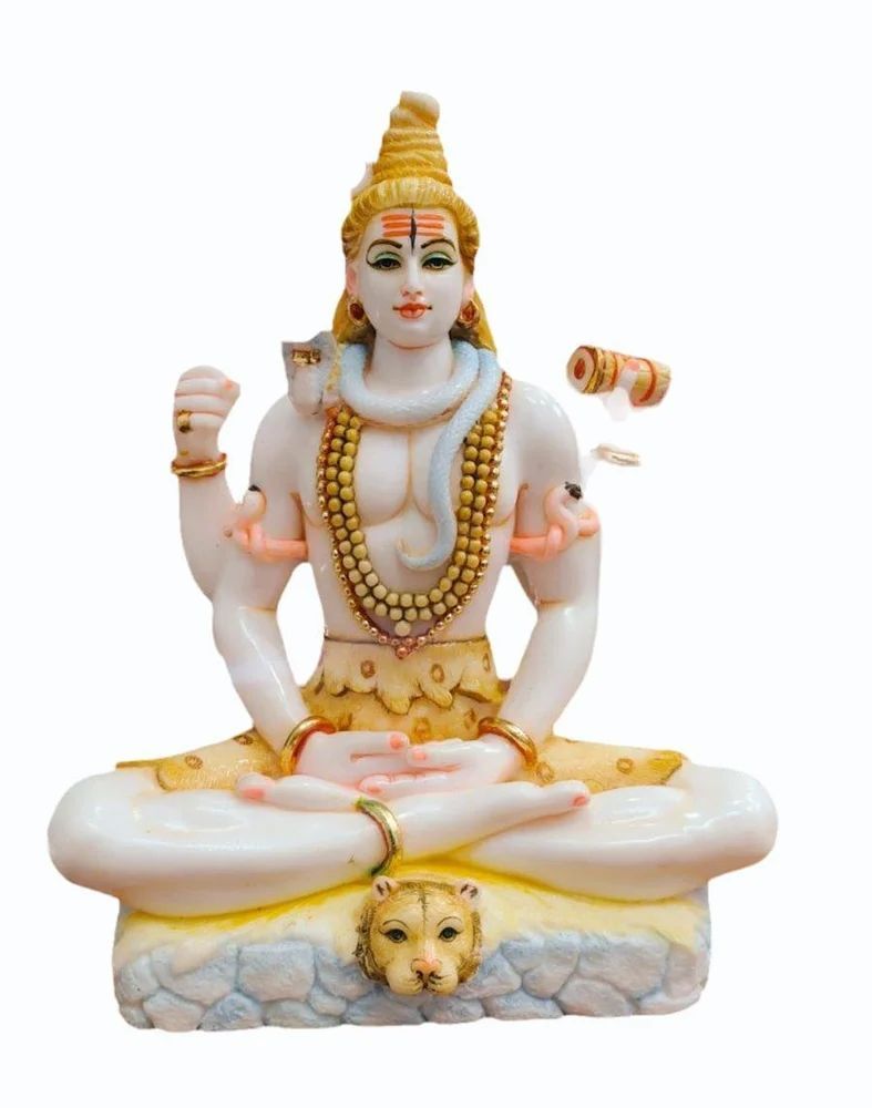 गोल्डन मार्बल शिव प्रतिमा