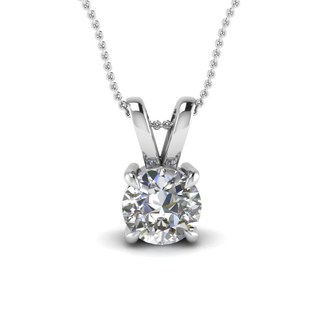 Designer Necklace - 92.5 Sterling Silver With High Polish Rhodium Plating, Three Stone Pendant With Cubic Zirconia