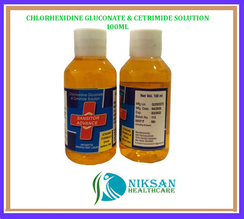 Chlorhexidine Gluconate Cetrimide Disinfectant Solution - 5 Litre Hdpe Jar, Orange Color | Antiseptic Liquid For Multiple External Uses, Ready To Use