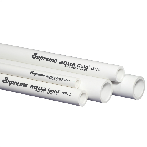 Supreme UPVC Pipes - UPVC, 20-110 mm Diameter, White Color, 6 m Length, 10-25 Bar Pressure Rating | IS 4984 Standards, Water Supply & Drainage Systems
