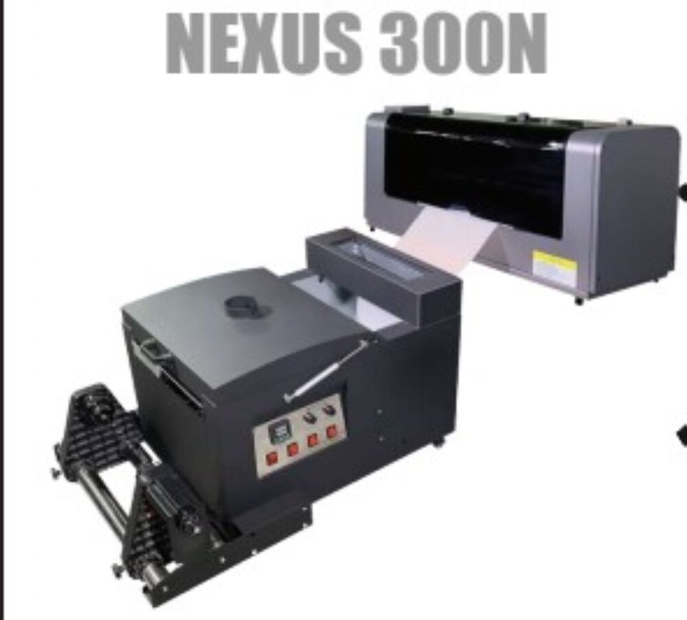 DTF NEXUS300N - 853mm x 812mm x 502mm Dimensions, High-Speed Color & Black Print, 360dpi to 1440dpi Resolution, Automatic Operation, Suitable for All Materials - Features White Ink Circulation, Moisture Removing Fan, Heat Bed Heaters, Neon Colors, and Digital Display