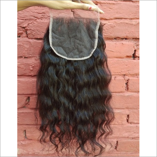 नेचुरल ब्लैक/ब्राउन रॉ वेवी लेस क्लोजर