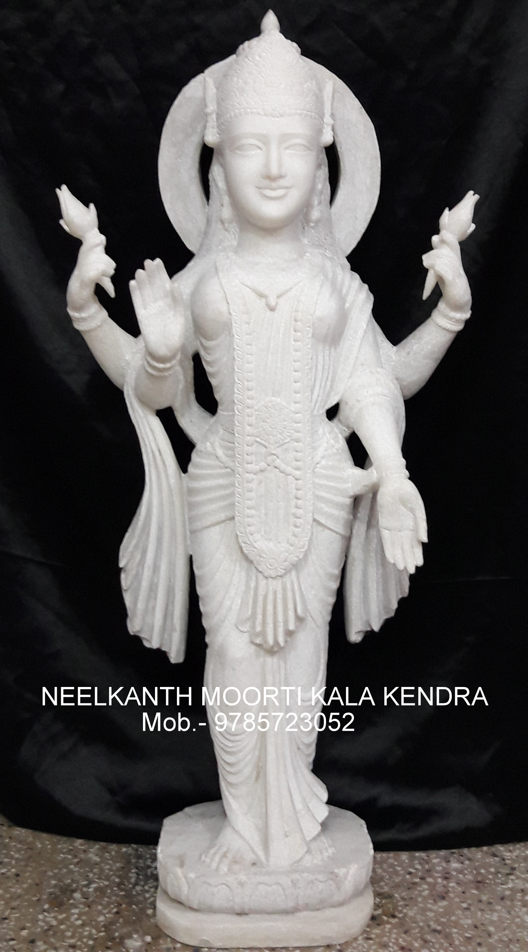Marble Laxmi Standing God Statue