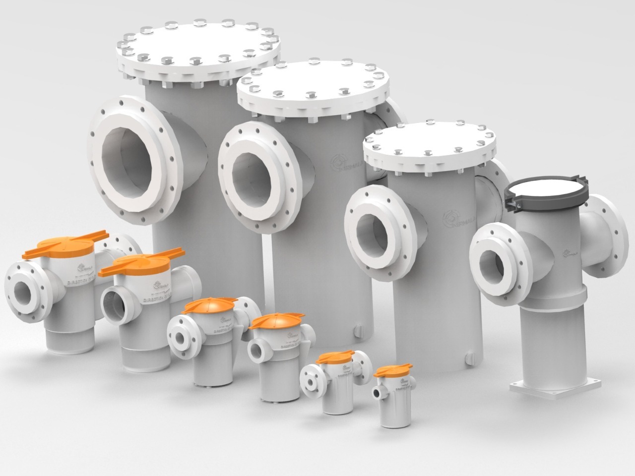 Pp Basket Strainer - Polypropylene & Pvdf, 2" Size, White Color | Flanged & Threaded Connection, Medium Pressure, Self-priming Design