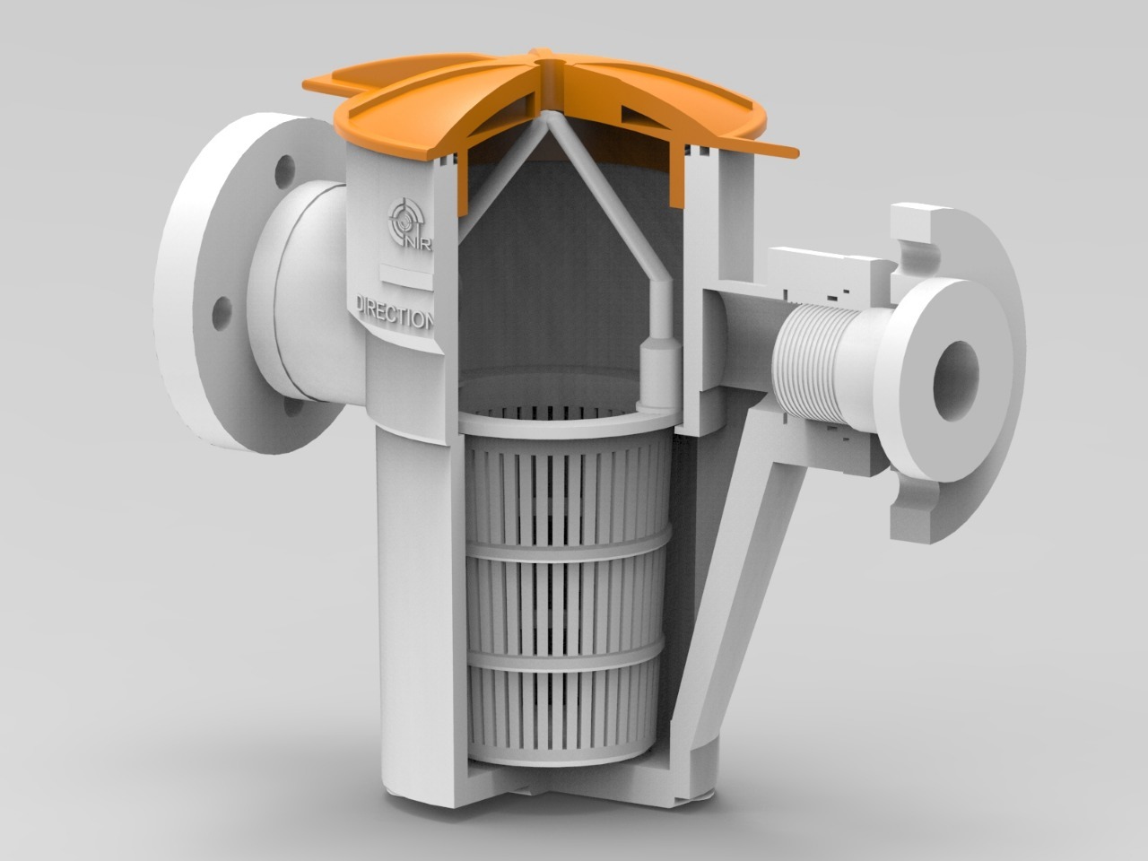Pp Basket Strainer - Polypropylene & Pvdf, 2" Size, White Color | Flanged & Threaded Connection, Medium Pressure, Self-priming Design