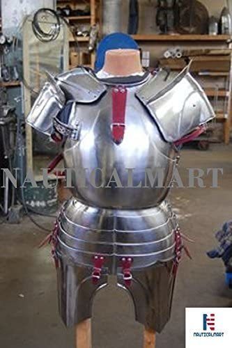 Nauticalmart Plate Armour Live Action Gothic Steel Cuirass Front & Back Medieval Breastplate