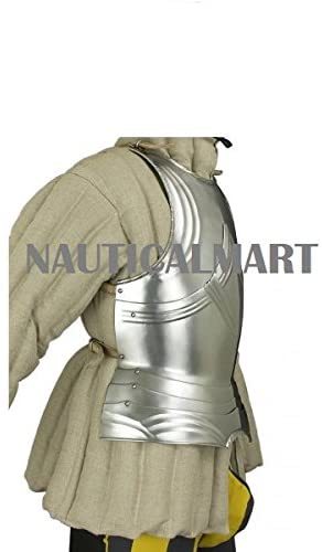 Steel Nauticalmart Medieval Larp Fluted Gothic Breastplate