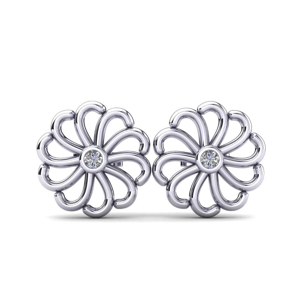 Sterling Silver Ear Studs Gender: Women
