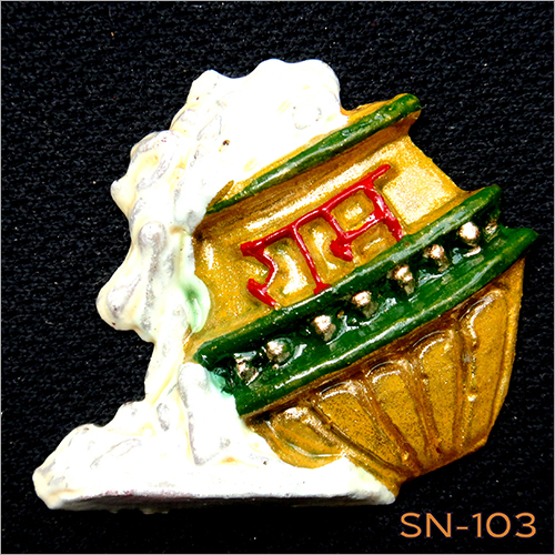 2 Inch Fiberglass Ram Ram Rakhi Soun - 2.5 Inch Size, Multicolor Painted Design | High-Quality Fiberglass Material for Durability