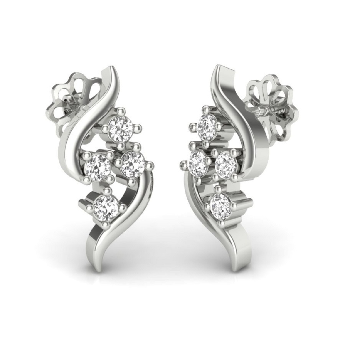 Silver Studs Earrings Gender: Women