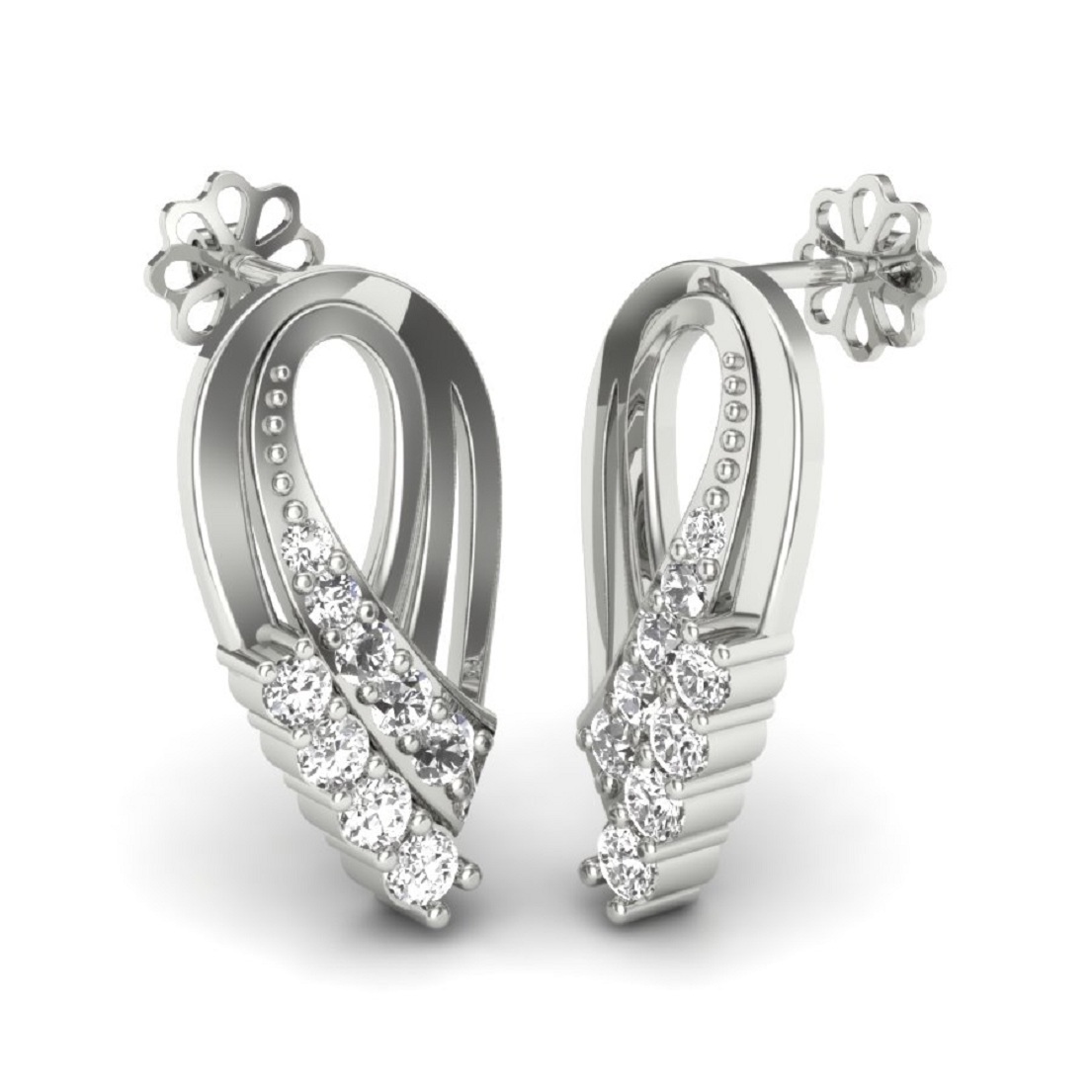 Silver Studs Earrings Gender: Women