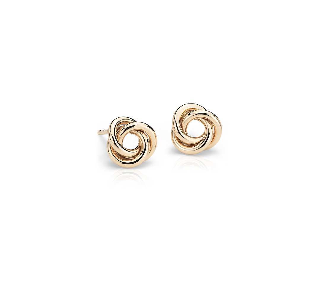 Silver Knot Ear Studs Gender: Women