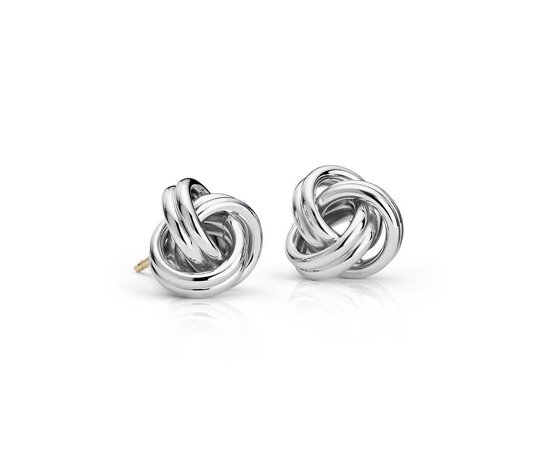 Silver Knot Ear Studs Gender: Women