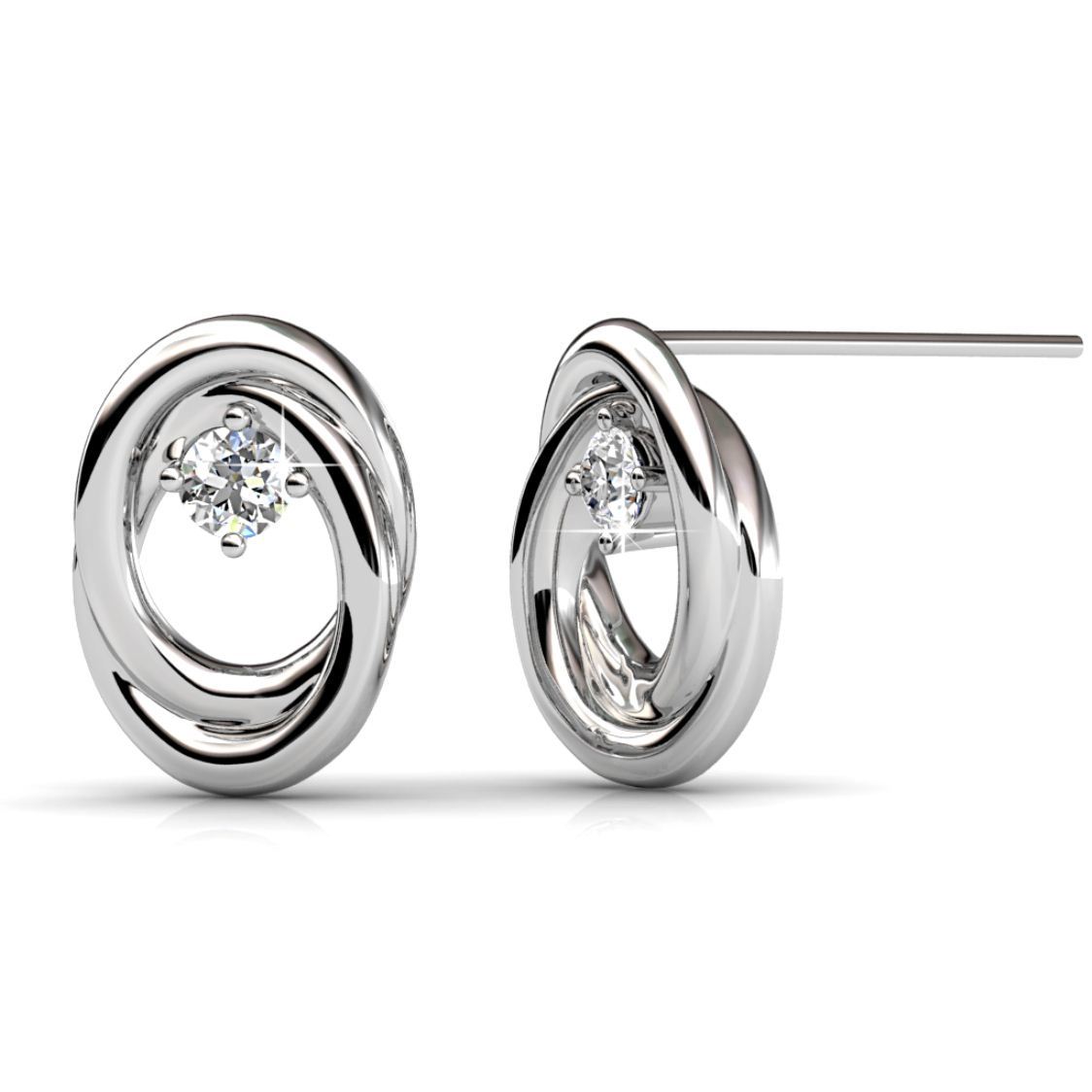 Silver Knot Ear Studs Gender: Women